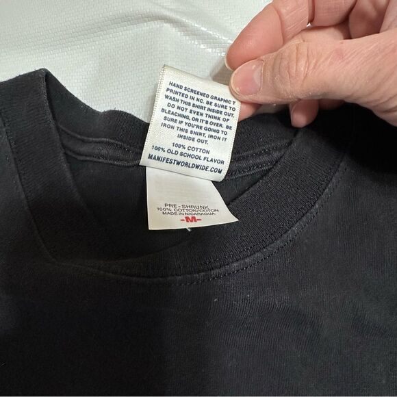 Manifest Wu Tang Clan Members Black Graphic Tee with White Text Size Small - Picture 2 of 9